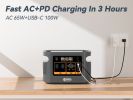FF FLASHFISH Portable Power Station; 448Wh/140000mAh LiFePO4 Battery Pack; UPS Solar Generator With 600W (Peak 1000W); Backup Power - QE01D+TSP100