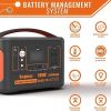 600W Portable Power Station 568Wh 153600mAh Solar Generator With AC/DC/ PD 65W Type-c/QC3.0/Wireless Charger, Emergency Power Supply - Orange