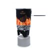 WILD-WIND X0 Lightweight Camping Stove System with 1 Liter Pot; One-Piece Design, Propane (package includes additional orange cozy and lid)