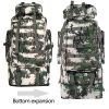 100L Large Military Camping Backpack Waterproof Camo Hiking Travel Tactical Bag - Green