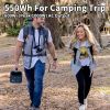 GOFORT Portable Power Station; 550Wh Solar Generator With 600W (Peak 1200W) 110V AC Outlets; SOS Flashlight; Backup Power Lithium - UA550+SP18100