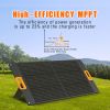100W Portable Solar Panel Charger Monocrystalline Foldable Solar Panel Kit ; 20V Foldable Solar Panel with Adjustable Kickstand; Solar Charger - 100W
