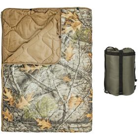 Kylebooker Camo Woobie Blanket Waterproof Poncho Liner for Outdoor Camping; Hiking; Hunting; Survival; Backpacking; Picnicking - Super Tree Camo