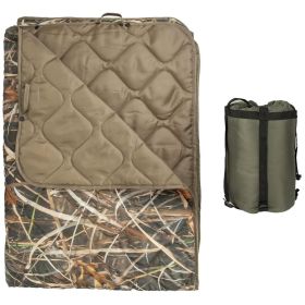 Kylebooker Camo Woobie Blanket Waterproof Poncho Liner for Outdoor Camping; Hiking; Hunting; Survival; Backpacking; Picnicking - Grass shadow