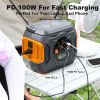 320W Portable Power Station, Flashfish 292Wh 80000mAh Solar Generator With AC/DC/100W PD Type-c/QC3.0/Wireless Charger, Battery Power - A301
