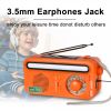 Emergency Radio Hand Crank Solar; Portable Weather Radio With AM/FM/WB/NOAA; Bright Flashlight; SOS Alarm; 2000mAh Cell Phone Charger - Green