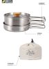 Outdoor hiking 304 stainless steel pot folding handle camping portable frying pan home picnic cookware set - Outdoor 304 stainless steel pot