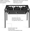 3 Burner Portable Propane Gas Stove Outdoor Camping Grill Grill - black - steel
