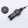 7 In 1 Military Survival Whistle; Multi-function Emergency Life Saving Tool; Outdoor Camping Fishing Hiking; Flashlight Compass - Orange