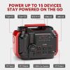 GOFORT Portable Power Station 540Wh/500W(Peak 1000W) 6 x AC 110V Outlets PD 60W CPAP Battery Power Outage Supplies Emergency Backup Power - A501