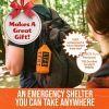 Life Tent Emergency Survival Shelter; 2 Person Emergency Tent - Includes Survival Whistle - Waterproof Thermal Blanket Tarp Tent; Hiking - Orange