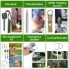 47Pcs Emergency Survival Kit Survival EDC Gear Equipment Tool - Black