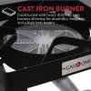 High Pressure Propane Burner 16 Inch Outdoor Cooker Turkey Fryer - black - steel