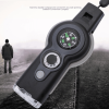 7 In 1 Military Survival Whistle; Multi-function Emergency Life Saving Tool; Outdoor Camping Fishing Hiking; Flashlight Compass - Orange
