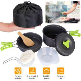9Pcs Camping Cooking Ware Set Camping Stove Cookware Kit - Multi-color