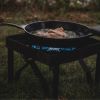 High Pressure Propane Burner 16 Inch Outdoor Cooker Turkey Fryer - black - steel