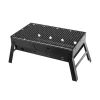 Outdoor Camping Picnics Garden Grilling Foldable Portable BBQ Grill  - Black A - BBQ Grill