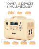 Portable Power Station; 960Wh LiFePO4 Battery Backup; 1.5H Fully Charged; 1200W (2400W Peak) Solar Generator with 4 AC Outlets; Emergency - 960