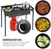 3 Burner Portable Propane Gas Stove Outdoor Camping Grill Grill - black - steel