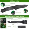 47Pcs Emergency Survival Kit Survival EDC Gear Equipment Tool - Black