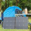 200W Portable Power Station, FlashFish 40800mAh Solar Generator with 50W 18V Portable Solar Panel, Solar Charger - 5V USB 18V DC Output - E200+S1850W