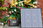 200W Portable Power Station, FlashFish 40800mAh Solar Generator with 50W 18V Portable Solar Panel, Solar Charger - 5V USB 18V DC Output - E200+S1850W