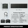 110W Foldable Solar Panel for Power Station USB+PD Mobile Devices Serial & Parallel MC4 Portable Solar Panel with Adjustable Kickstand for Rooftop