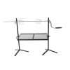 Heavy Duty Adjustable Outdoor Camping Rotisserie Grill - Sliver