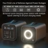 GOFORT Portable Power Station; 1100Wh Solar Generator With 1200W (Peak 2000W) AC Outlets;  Backup Power Lithium Battery Pack - FJ UA1100