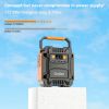 Gofort 200W Portable Power Station Power Bank Solar Generator AC 200W /DC 120W l/Type-C 18W/QC3.0/5W LED For Camping; CPAP Battery - A201
