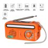 Emergency Radio Hand Crank Solar; Portable Weather Radio With AM/FM/WB/NOAA; Bright Flashlight; SOS Alarm; 2000mAh Cell Phone Charger - Green