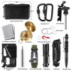 Outdoor Emergency Camping Hiking Survival Gear Tools Kit - Black - Survival Kit