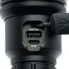 Rechargeable Tactical Flashlight COB LED Light Output Up to 15,000 Lumens - black - Metal