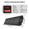 OUPES 1800W Portable Power Station+2*100W Solar Panel for UsePower to RV Trip - as picture