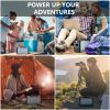 300W Solar Generator, FlashFish 60000mAh Portable Power Station Potable Generator with 50W 18V Portable Solar Panel - 300W solar generator + 50W