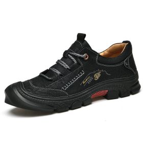 Non-slip Wear-resistant Hiking Outdoor Cross-country Hiking Shoes (Option: Black-40)