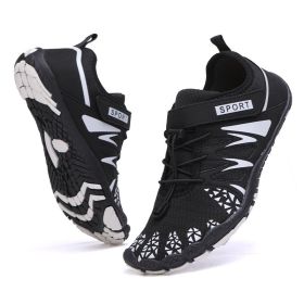 Men's And Women's Outdoor Breathable Quick-drying Shoes Waterproof Beach (Option: 2029 Black And White-43)